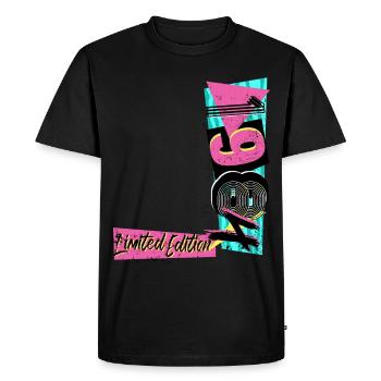 Édition limitée 1984 Année 1984 Années 80 90 - T-shirt Premium bio Homme - noir - Devant - Nico (187cm)