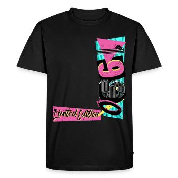 Édition limitée 1990 Année 1990 Années 80 Années 90 - T-shirt Premium bio Homme - noir - Devant - Nico (187cm)