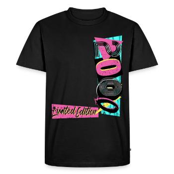 Édition limitée 2000 Année 2000 Années 80 90 - T-shirt Premium bio Homme - noir - Devant - Nico (187cm)