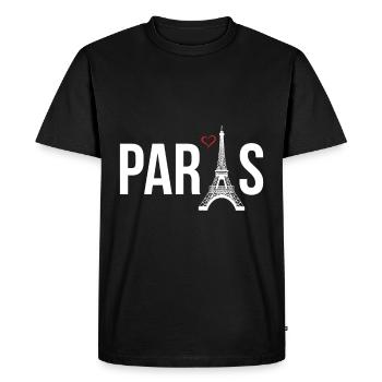 Paris Love Tour Eiffel France - T-shirt Premium bio Homme - noir - Devant - Nico (187cm)
