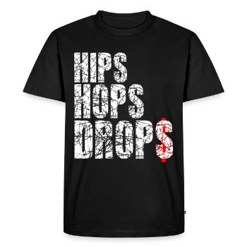 hips hops drops white - Men's Premium Organic T-Shirt - black - Front - Nico (187cm)