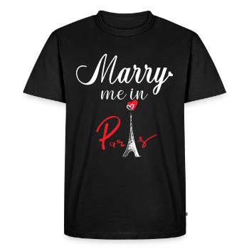 Mariage sur la Tour Eiffel à Paris France - T-shirt Premium bio Homme - noir - Devant - Nico (187cm)