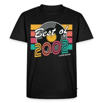 20th birthday vintage 2002 Best of 2002 - Men's Premium Organic T-Shirt - black - Front - Nico (187cm)