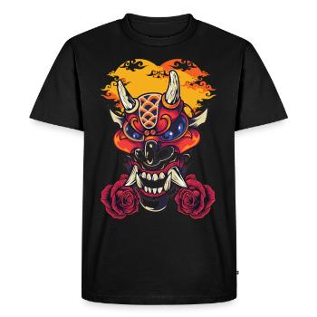 Masque du diable - T-shirt Premium bio Homme - noir - Devant - Nico (187cm)