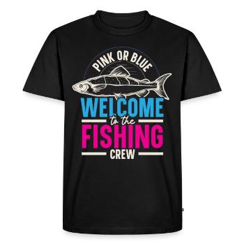 Pink or blue Welcome to the Fischer crew - Men's Premium Organic T-Shirt - black - Front - Nico (187cm)