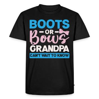 Bottes ou arcs Grand-père ne peut pas attendre - T-shirt Premium bio Homme - noir - Devant - Nico (187cm)