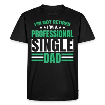 I'm not retired, I'm a profession - Men's Premium Organic T-Shirt - black - Front - Nico (187cm)