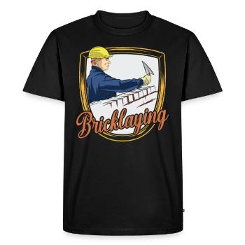 Maçons Artisans Mason Brick - T-shirt Premium bio Homme - noir - Devant - Nico (187cm)