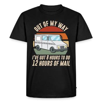 Avoir 8 heures pour se désabonner 12 heures par la poste - T-shirt Premium bio Homme - noir - Devant - Nico (187cm)