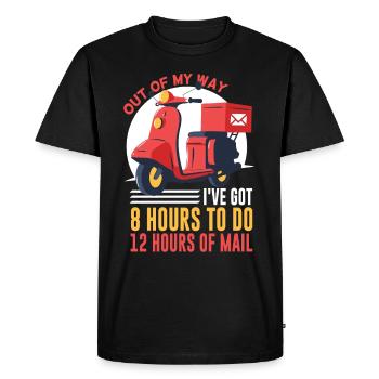 Avoir 8 heures pour faire 12 heures de publication - T-shirt Premium bio Homme - noir - Devant - Nico (187cm)