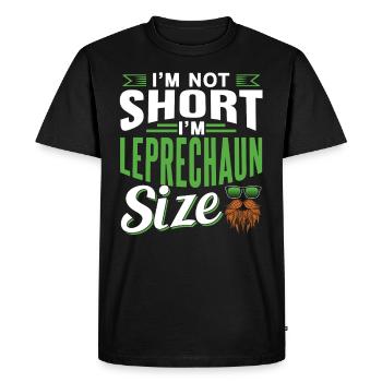 I'm not small I have leprechaun size Irish - Men's Premium Organic T-Shirt - black - Front - Nico (187cm)