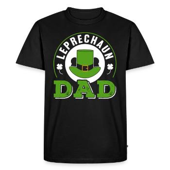 Goblin Papa Leprechaun Irish St Patrick's Day Irish - Men's Premium Organic T-Shirt - black - Front - Nico (187cm)