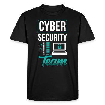 Cybersecurity Team IT Security Hacker Hacking - Men's Premium Organic T-Shirt - black - Front - Nico (187cm)