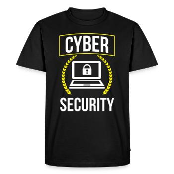 Cybersecurity Hacking Hack Hacker IT Security - Men's Premium Organic T-Shirt - black - Front - Nico (187cm)