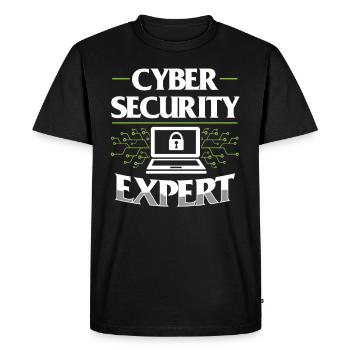 Cybersecurity Expert Hack Hacker IT Security - Men's Premium Organic T-Shirt - black - Front - Nico (187cm)
