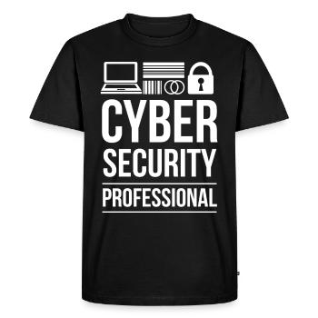 Cybersecurity Professional Hacking Hacker IT Security - Men's Premium Organic T-Shirt - black - Front - Nico (187cm)