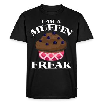 Muffin crazy delicious chocolate buffet sweet pastries - Men's Premium Organic T-Shirt - black - Front - Nico (187cm)