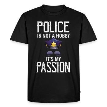Insigne de shérif de la passion de la police - T-shirt Premium bio Homme - noir - Devant - Nico (187cm)