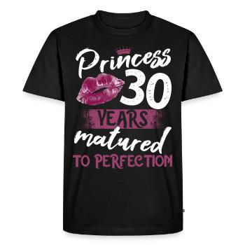 30 year old girl 30 bday Princess 30 birthday - Men's Premium Organic T-Shirt - black - Front - Nico (187cm)