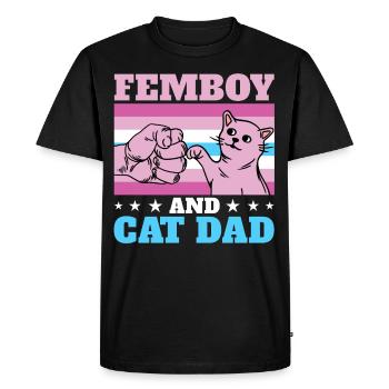 Drôle de cadeau Femboy - T-shirt Premium bio Homme - noir - Devant - Nico (187cm)