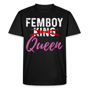 Drôle de cadeau Femboy - T-shirt Premium bio Homme - noir - Devant - Nico (187cm)