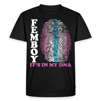 Drôle de cadeau De drapeau Femboy - T-shirt Premium bio Homme - noir - Devant - Nico (187cm)