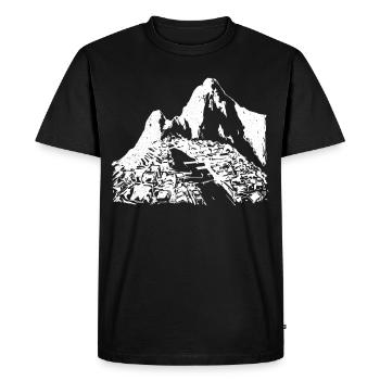 Machu Picchu Peru Inca Gift - Men's Premium Organic T-Shirt - black - Front - Nico (187cm)