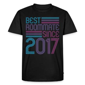 Best roommate since 2017 love your roomates - Men's Premium Organic T-Shirt - black - Front - Nico (187cm)