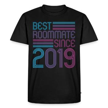 Best roommate since 2019 love your roomates - Men's Premium Organic T-Shirt - black - Front - Nico (187cm)