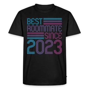 Best roommate since 2023 love your roomates - Men's Premium Organic T-Shirt - black - Front - Nico (187cm)
