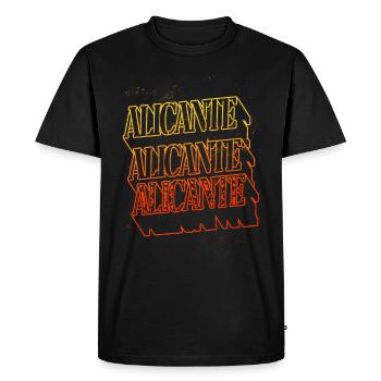 Alicante Espagne Ville Skyline Home Font - T-shirt Premium bio Homme - noir - Devant - Nico (187cm)