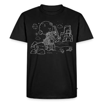 Aztec Jaguar Warrior Mayan Inca - Men's Premium Organic T-Shirt - black - Front - Nico (187cm)