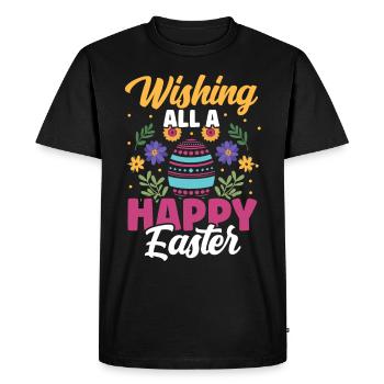 Wish everyone a Happy Easter Easter Easter Easter - Men's Premium Organic T-Shirt - black - Front - Nico (187cm)