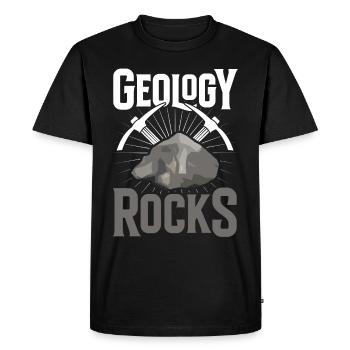 Géologie Géologue Étudiant en géologie Professeur de géologie - T-shirt Premium bio Homme - noir - Devant - Nico (187cm)