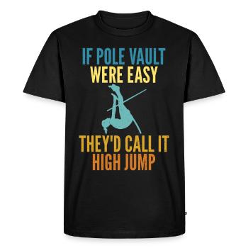 Pole vaulter for pole vaulting - Men's Premium Organic T-Shirt - black - Front - Nico (187cm)