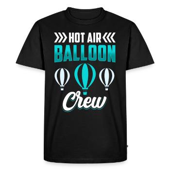 Montgolfière Équipage Montgolfière Vol Balloonist - T-shirt Premium bio Homme - noir - Devant - Nico (187cm)
