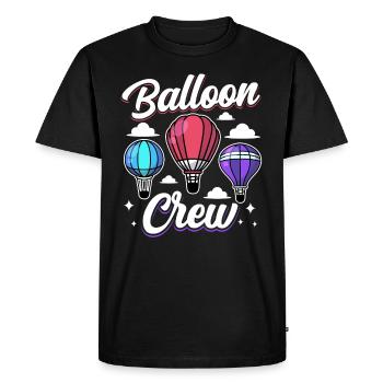 Balloon Crew Balloonist Flight Hot Air Balloon - Men's Premium Organic T-Shirt - black - Front - Nico (187cm)
