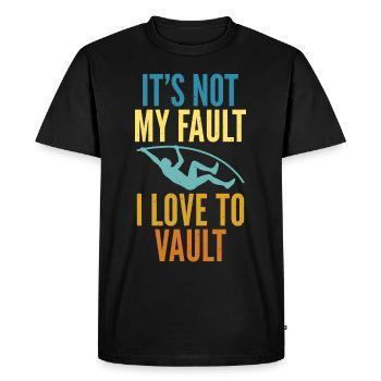 Pole vaulter for pole vaulting - Men's Premium Organic T-Shirt - black - Front - Nico (187cm)