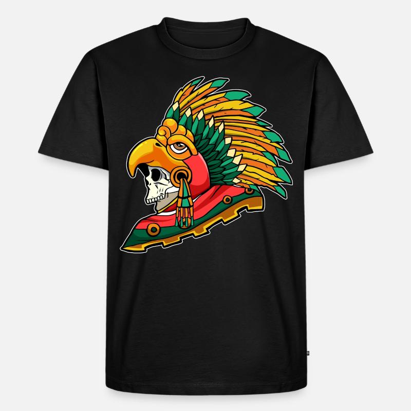 Aztec Eagle Warrior Maya Skull Inca - Herre Premium økologisk T-shirt - sort