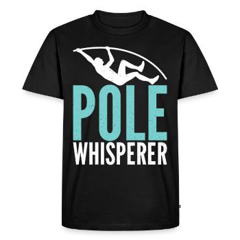 Pole vaulter for pole vaulting - Men's Premium Organic T-Shirt - black - Front - Nico (187cm)