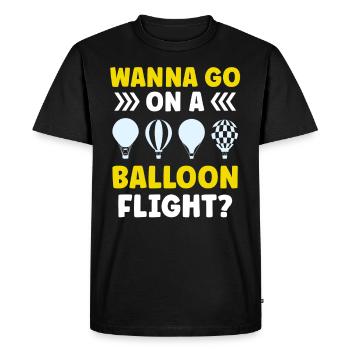 Do you want to take a balloon ride? Balloonist - Men's Premium Organic T-Shirt - black - Front - Nico (187cm)