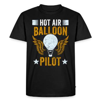 Vol en montgolfière Pilote en montgolfière - T-shirt Premium bio Homme - noir - Devant - Nico (187cm)
