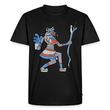 Tlaloc Aztec Rain God Aztec God Nahu - Men's Premium Organic T-Shirt - black - Front - Nico (187cm)