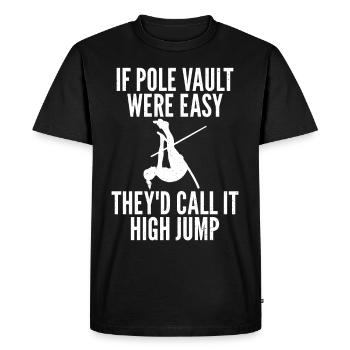 Pole vaulter for pole vaulting - Men's Premium Organic T-Shirt - black - Front - Nico (187cm)