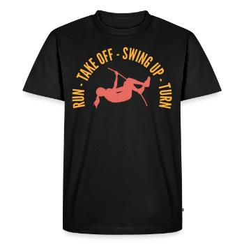 Perchiste pour le saut à la perche - T-shirt Premium bio Homme - noir - Devant - Nico (187cm)