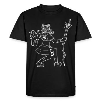 Tlaloc Aztec Rain God Aztec God Nahu - Men's Premium Organic T-Shirt - black - Front - Nico (187cm)