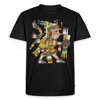 Mixcoatl Aztèque Dieu Nuage Serpent Maya Inka Tolt - T-shirt Premium bio Homme - noir - Devant - Nico (187cm)