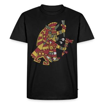 Chalchiuhtlicue Aztec water goddess Maya Inca - Men's Premium Organic T-Shirt - black - Front - Nico (187cm)