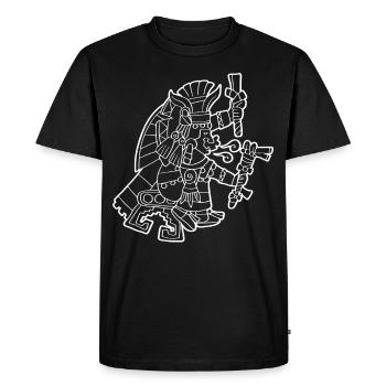 Chalchiuhtlicue Aztec water goddess Maya Inca - Men's Premium Organic T-Shirt - black - Front - Nico (187cm)