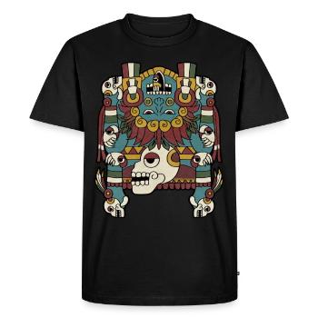 Tlaltecuhtli Aztec Goddess Mesoamerican - Men's Premium Organic T-Shirt - black - Front - Nico (187cm)